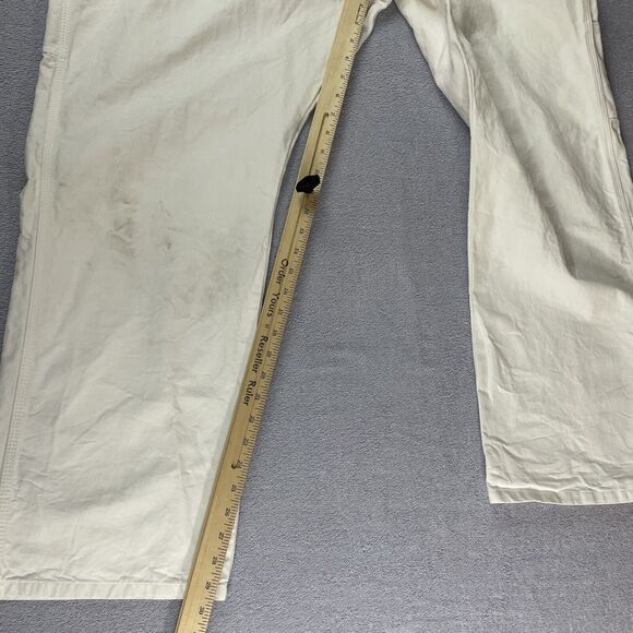 Dickies Classic Y2K Painters Pants Men’s Size 44x32 White Straight Leg Pockets - Picture 10 of 16